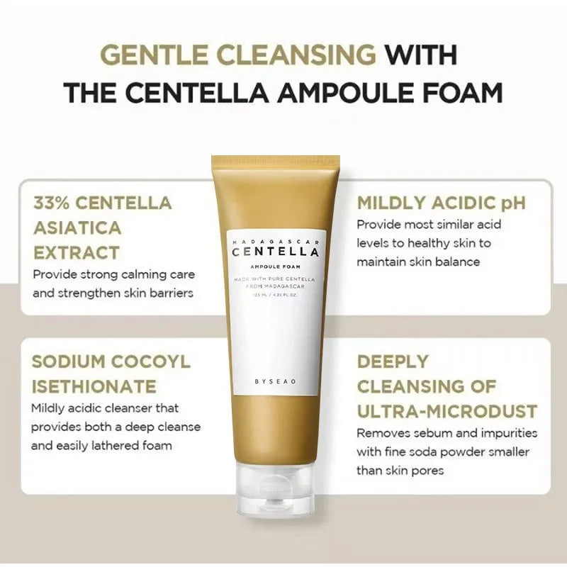 Centella Face Refreshing Foaming Cleanser – Mousse Nettoyante Douce et Apaisante